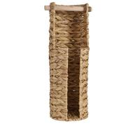 Dérouleur papier toilette tressé à la main en fibre végétale 16x51.5x16cm Beige