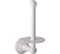 Dérouleur papier toilette vertical rétro MORAVA en laiton blanc 10,6x8 x20,3 cm