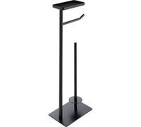 Douceur d'Intérieur Dérouleur Papier WC Filano avec porte‑téléphone 63 cm Noir