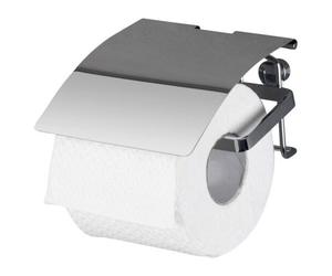 Dérouleur papier wc -support mural avec couvercle - acier inox WENKO