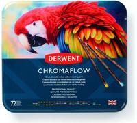 Derwent Chromaflow - Boîte de 72 Crayons de Couleurs, Mines Tendres de 3,5 mm, Faciles à Estomper, pour Dessin & Coloriage, Qualité Professionnelle, 2306014