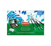 Derwent Academy - Set de 12 Peintures Aquarelles dans un Coffret en Bois, Pinceau Palette et Papier Inclus, 2305673