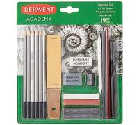 Derwent Academy - Set Spécial Croquis pour Débutants, 12 Pièces, Crayons H à 6B, Craie Graphite, Fusains, Pastels et Accessoires, 2300365