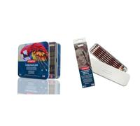Derwent Chromaflow - Boîte de 72 Crayons de Couleurs, Mines Tendres de 3,5 mm, Faciles à Estomper & Coloursoft Skintones - Set de 6 Crayons de Couleurs spécial Portraits