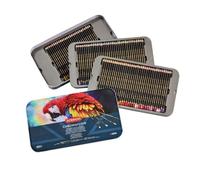 Derwent Chromaflow 2306262 Lot de 100 crayons dans une boîte métallique à noyau rond de 3,5 mm d'épaisseur et estompables avec texture lisse, parfaits pour le dessin, le coloriage et la superposition,
