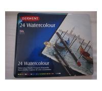 Derwent - Crayons Aquarellables - Boîte Métal De 24 (Import Royaume Uni)