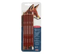 Derwent Crayons Drawing, Set de 6 en boîte métallique, mine ronde 5 mm, mine haut de gamme, texture douce, conçus pour le dessin artistique et le coloriage, niveau professionnel, 0700476
