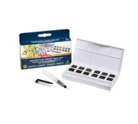 DERWENT Graphitint - Palette de Peintures Aquarelles avec 12 Demi-Godets de Peinture, Idéale pour Peindre des Paysages, Qualité Professionnelle, Format Voyage, 2306242