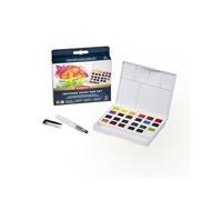 DERWENT Inktense - Palette de Peintures Aquarelles avec 24 Demi-Godets de Peinture, Idéale pour la peinture et les loisirs créatifs sur papier et tissu, Qualité Professionnelle, 2306318