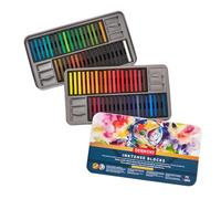 Pastels aquarellables DERWENT Inktense Blocks, 72pcs dans une boîte en métal