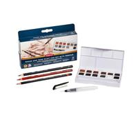 Derwent Shade et Tone - Set de 15 Peintures et 4 Crayons de Plusieurs Gammes, Inktense, Graphitint, Tinted Charcoal inclus, Qualité Professionnelle 2306248 Multicolore Taille Unique