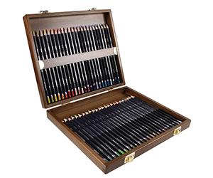 Derwent Studio - Set de 48 Crayons de Couleurs dans un Coffret en Bois, Qualité Professionnelle, 0700822
