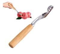 Derwrtup Dénoyauteur - Manuel En Acier Inoxydable Robuste,Manuel Multifonction avec Manche en Bois Antidérapant pour Éplucher Fruits Préparer Salades Presser Jus Conserves