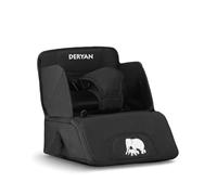 Deryan Rehausseur V2 avec sangle de fixation Noir | De 6 mois à 3 ans, dimensions 30 x 30 x 32 cm, charge maximale 15 kg, pliable, réglable, avec sac de transport