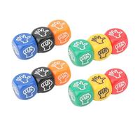 Dés Pierre Papier Ciseaux,Jeu de Dés Pierre Papier Ciseaux - Petits dés pour Jeux de Table,Jeu de dés de fête, Jeu de dés à 6 Faces pour Adultes, Jeu de devinettes avec Les Doigts, 12 pièces