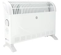 Descon DA-K2000 T Convecteur Thermique Électrique 2000W avec Fonction Turbo, Grille-Pain Radiateur Mobile, 3 Niveaux de Puissance, Thermostat Réglable, Protection Surchauffe, Blanc