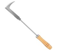 Désherbeur de fissures de 35,6 cm - Extracteur manuel avec poignée en bois, suceur plat en acier inoxydable pour jardin, pelouse, allée, trottoir