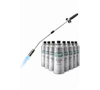 Désherbeur de mauvaises herbes RHP - 80 cm - 8 cartouches de gaz butane de 227 g chacune,réglable brûleur à gaz avec allumage piézo, appareil de combustion max. 1000 °C - Allume-barbecue