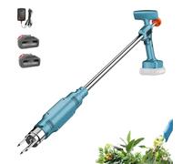 Désherbeur électrique sans fil, avec design à 3 griffes, 2 batteries de 3000 mAh, largeur de travail de 30 cm, longue poignée pour l'entretien de la pelouse et du jardin