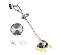 Désherbeur et coupe-bordures électrique sans fil 3 en 1, à piles avec 3 lames de coupe pour pelouse, terrasse et jardin