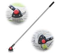 Désherbeur joints - Râteau à joints 3 en 1 - Longueur réglable - Inox - Brosse anti-mousse