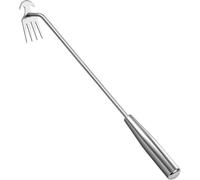 Désherbeur manuel 4 dents en acier inoxydable 40 cm | Utilisation du jardin et de la pelouse, design portable, désherbage extérieur, opération manuelle, 40 cm de long