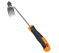 Désherbeur Manuel, Outil de Jardinage 36 Cm, for Pelouse Parterre de Fleurs | Outil de désherbage manuel en acier inoxydable, tête à 4 dents, poignée antidérapante