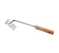 Désherbeur Multifonctionnel en Acier Inoxydable à Long Manche, 4 | Bois et Double Pointe, Extraction des Racines, Usage sans Produits Chimiques, Bordures Étroites