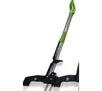 Désherbeur pour jardin - Extracteur de racines à pédale - Pour éliminer les mauvaises herbes - Réglable télescopiquement - 4 griffes - Acier inoxydable