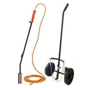 Desherbeur thermique à gaz 19.5KW Chalumeau gaz Bruleur 50mm + Tuyau 5 m + Chariot trolley à Roues Allumage piezo PROJECT