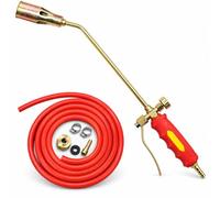 Désherbeur Thermique au Gaz Propane, Brûleur de Mauvaises Herbes Portable | Torche à Flamme Réglable avec Tuyau 1,2m/2m/5m pour Jardin, Allées, Bordures et Dégivrage(1.2m)