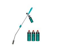 Désherbeur thermique KZ GARDEN Piezo + 4 cartouches Brule herbes Chalumeau gaz pour cartouche gaz butane camping