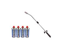 Desherbeur thermique piezo Chalumeau gaz + 4 Recharges Desherbant thermique Brule herbes