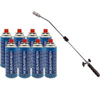 Desherbeur thermique piezo Chalumeau gaz + 8 Recharges gaz KEMPER