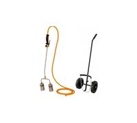 Désherbeur thermique Pro 2 Bruleurs Ø 60 mm Turbo Tuyau 5m Allume gaz Chariot INTEC