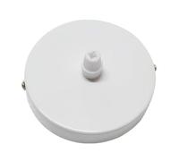 DESHOME Cache Fil pour Lustre Plafond Blanc Rosace Plafond Luminaire 1 Trous 10cm Diamètre Ronde Plaque Fixation Plafonnier Pince Châssis Base Cable Suspension Luminaires avec Accessoires