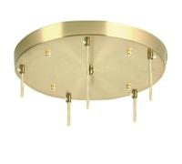 DESHOME Cache Fil pour Lustre Plafond Laiton Rosace Plafond Luminaire 5 Trous 50cm Diamètre Ronde Plaque Fixation Plafonnier Pince Châssis Base Cable Suspension Luminaires avec Accessoires