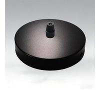 DESHOME Cache Fil pour Lustre Plafond Noir Rosace Plafond Luminaire 1 Trous 10cm Diamètre Ronde Plaque Fixation Plafonnier Pince Châssis Base Cable Suspension Luminaires avec Accessoires