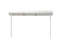 DESHOME L 40 cm Rosace pour lampe Rosace à 2 trous Rosace en métal Blanc mat Rosace pour 2 Lustre Cache-fil Rosace pour plafonnier, pour suspension Plafonnier