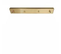 DESHOME L 40 cm Rosace pour lampe Rosace à 2 trous Rosace en métal Laiton mat Rosace pour 2 Lustre Cache-fil Rosace pour plafonnier, pour suspension Plafonnier