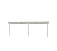 DESHOME L 60 cm Rosace pour lampe Rosace à 3 trous Rosace en métal Blanc mat Rosace pour 3 Lustre Cache-fil Rosace pour plafonnier, pour suspension Plafonnier