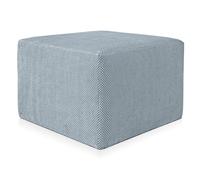 Deshome - Pouf repose-pieds canapé 63 x 63 x 44 cm tissu hydrofuge effet velours : Pouf design moderne canapé salon chambre Puff repose-pieds Pouffe salon Demetra Papier à sucre