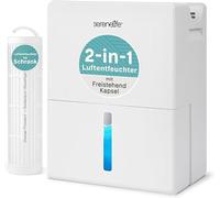 Déshumidificateur 2,7 L, silencieux, blanc – Appareil 2-en-1 pour déshumidifier les pièces, idéal pour les chambres, les salles de bains et les caves, avec un cylindre de déshumidification réutilisabl