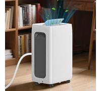 Déshumidificateur 20L/24h, déshumidificateur automatique, déshumidificateur électrique pour pièce avec minuterie 24h, mode nuit, fonction dégivrage, anti-moisissures, petit déshumidificateur, idéal po