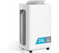 Déshumidificateur 26L/24h, déshumidificateur électrique pour les pièces jusqu'à 50m², 43dB | Réservoir de 4,5 L, vidange continue, 3 modes, minuterie 24H, affichage numérique, déshumidificateur pour l