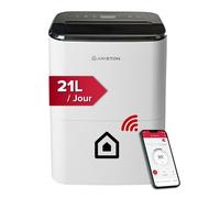 Ariston Thermo Déshumidificateur portable Deos 21S Net WiFi 21L – Silencieux, Buanderie, 52 m²