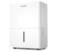 Déshumidificateur, capacité de 12 litres par 24 heures, adapté aux pièces jusqu'à 20 m², filtre lavable, équipé de roulettes, réfrigérant R290