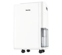 Déshumidificateur compact, 25 litres par jour - 360 watts - Réservoir de 1,9 litres - Blanc - Idéal pour chambre, salle de bain, cave