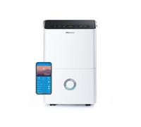Pro Breeze Déshumidificateur Compresseur Connecté 30L/jour avec Application Smartphone, Drainage continu et Minuterie 24h Blanc G