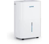 Déshumidificateur d'air de 20 litres par jour, adapté aux pièces jusqu'à 280 m², déshumidificateur électrique silencieux, vidange continue, écran numérique, portable pour la maison, la cave, la salle 